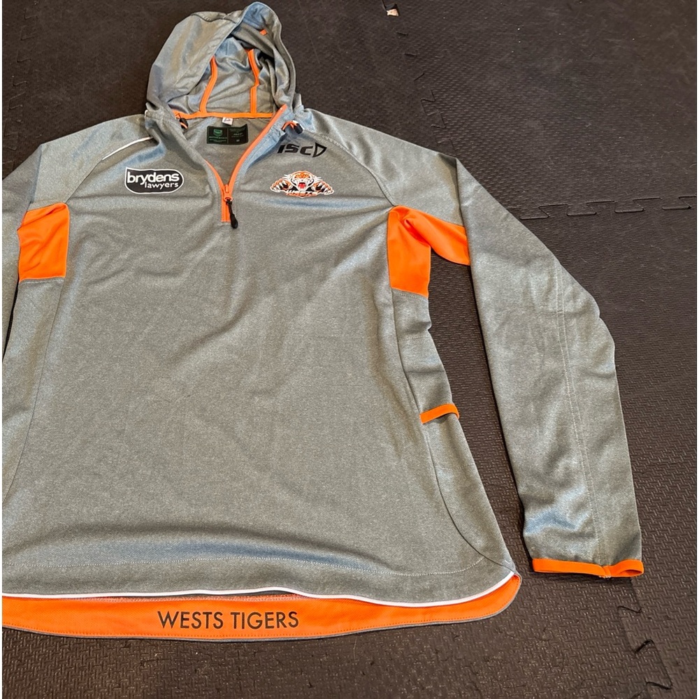 West Tigers Hoodie Warmup Jacket Men’s Size Medium NRL Rugby League Footy ISC